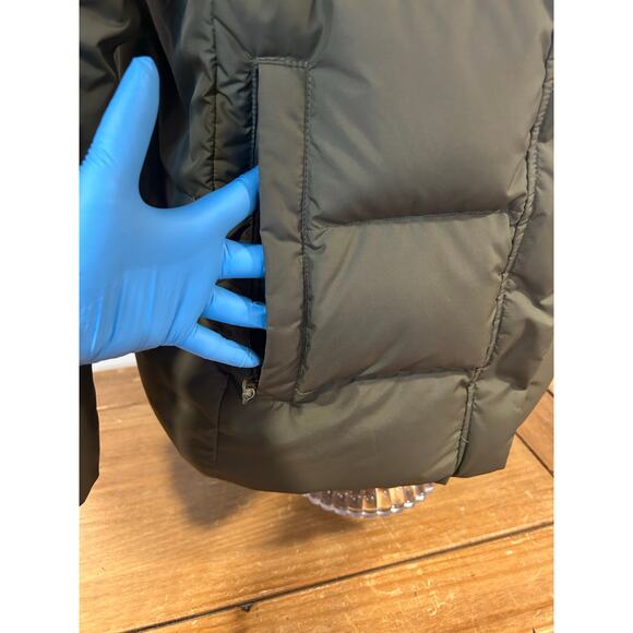 THE NORTH FACE XL Gotham Women's Khaki 550 Down Puffer Hooded Quilted Faux Fur - Picture 2 of 16